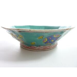 Antique Chinese Pottery Bowl Geometric Symbols